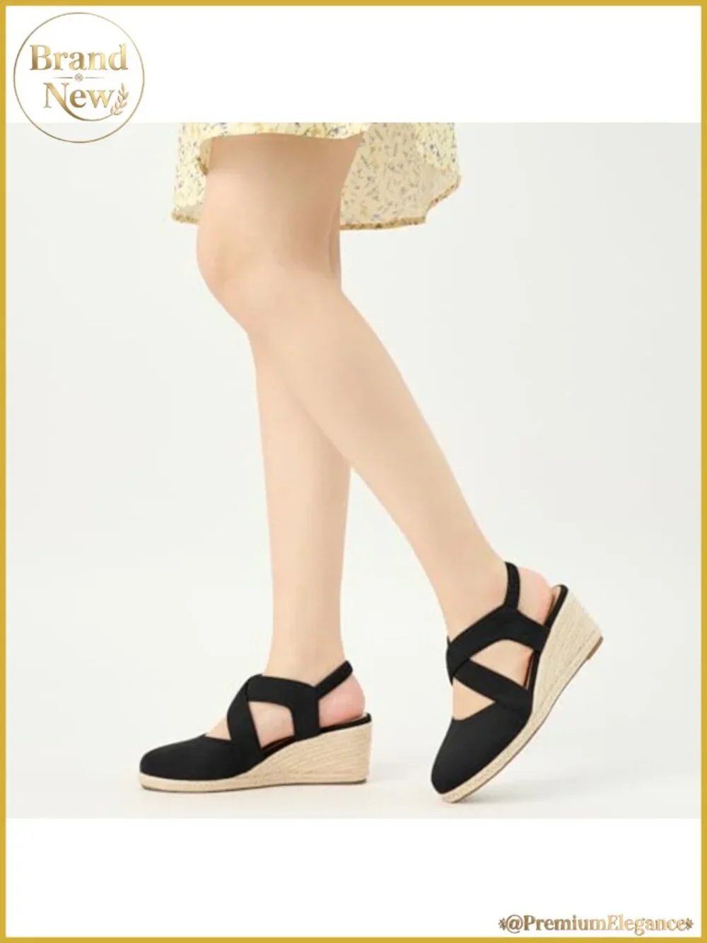 Womens Espadrilles Wedge Sandals Closed Toe Ankle Strap Platform Heels